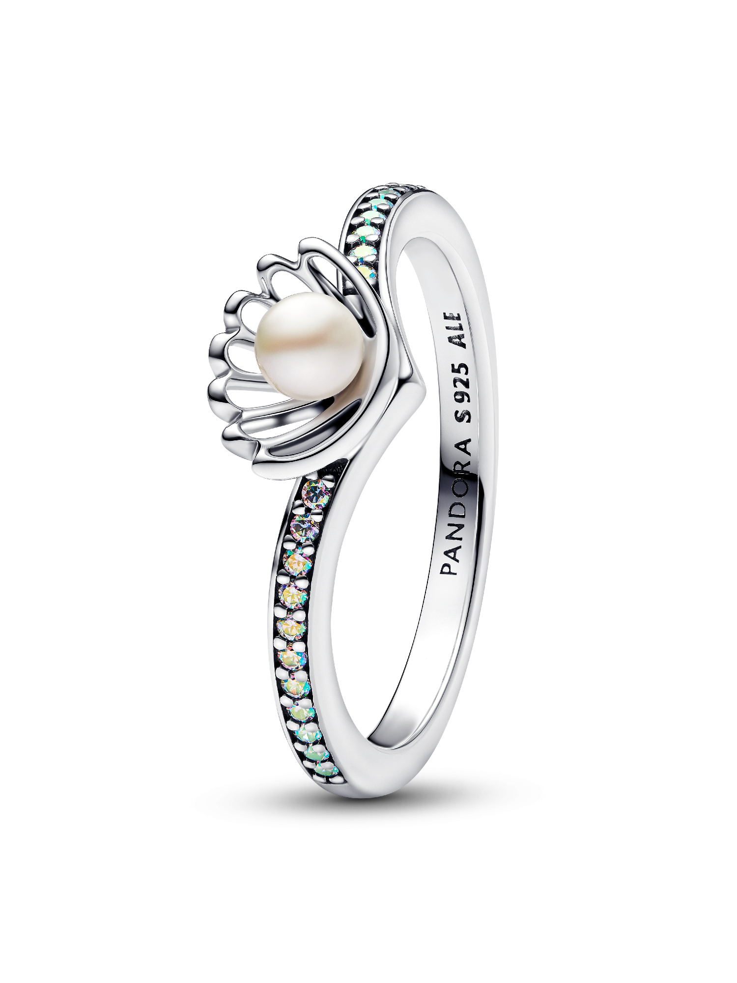 Disney Princess Ariel Muslingeskal Behandlet Ferskvandskulturperle Ring