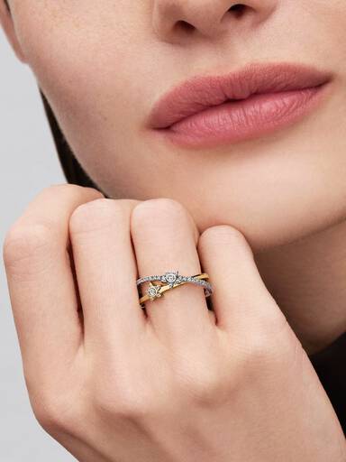 Funklende Stjerne Krydsende Ring
