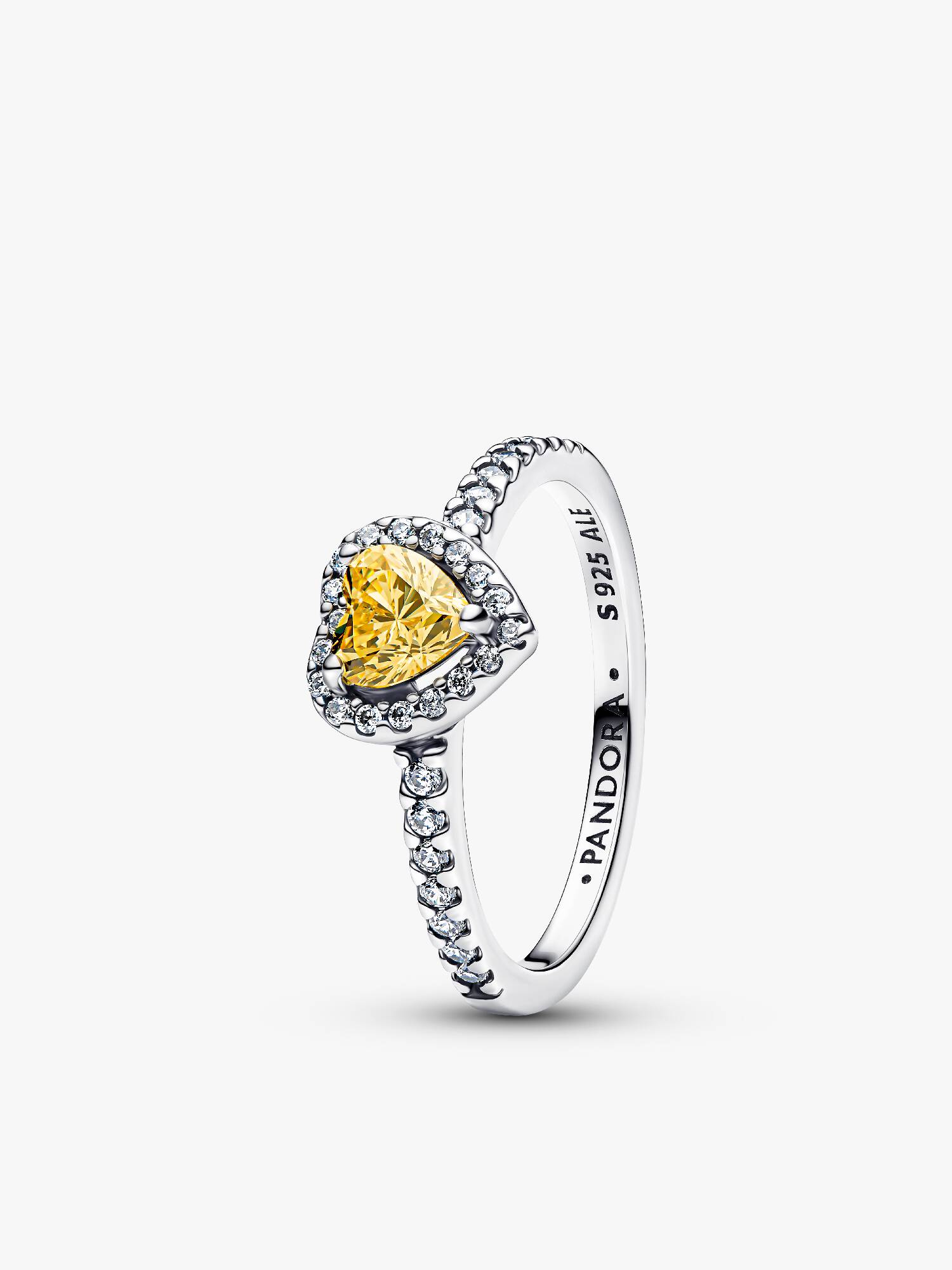 Funklende Forhøjet Hjerte Ring