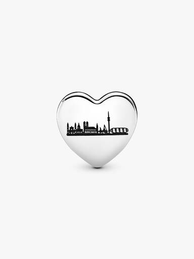 München Skyline Hjerte Charm