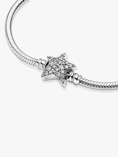Pandora Moments Slangekædearmbånd med Asymmetrisk Stjernelås