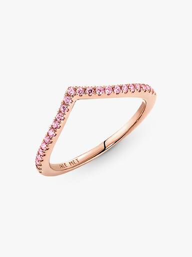 Pandora Timeless Wish Funklende Rosa Ring