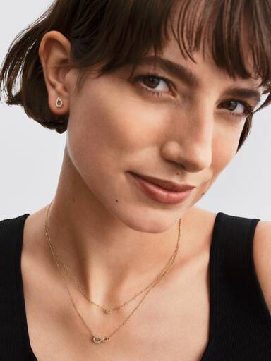 Pandora Infinite Pavé Ørestikker med laboratorieskabt diamant