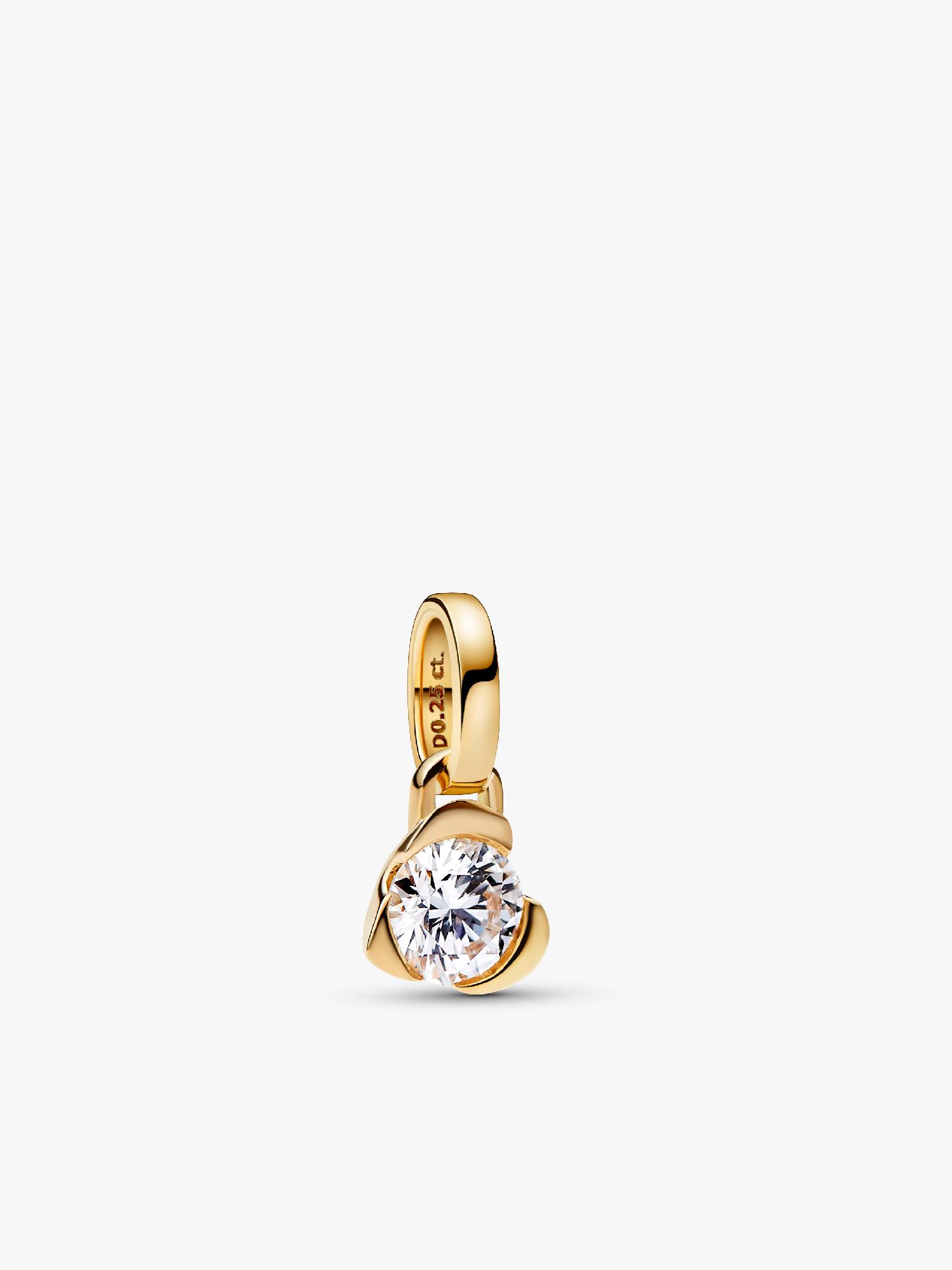 Pandora Talisman hjertevedhæng i 14 kt. guld med laboratorieskabt diamant