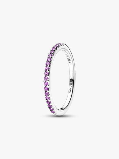 Funklende Lilla Halv Evighedsbånd Ring