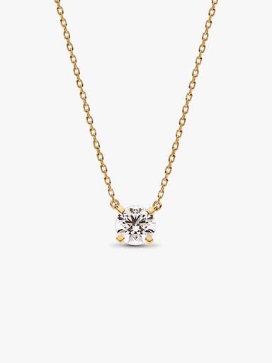 Pandora Era halskæde i 14 kt. guld med vedhæng med laboratorieskabt diamant