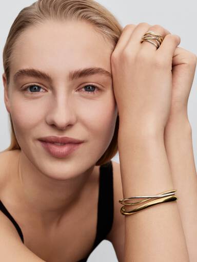 Sammenflettet Totonet Åben Armring