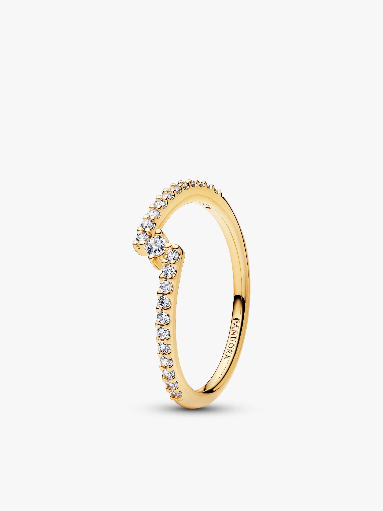 Funklende Delt Pavé Ring