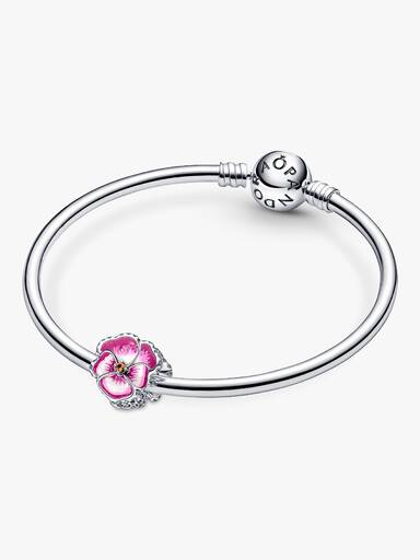 Pink Stedmoderblomst Charm