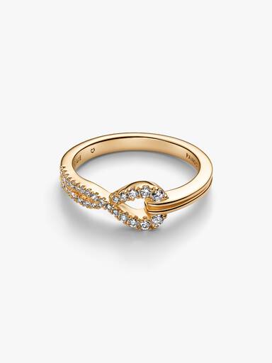 Pandora Infinite Dobbeltsidet Pavé Ring med laboratorieskabt diamant