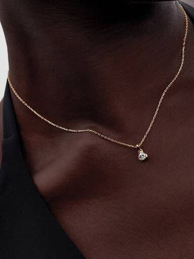 Pandora Talisman hjertevedhæng i 14 kt. guld med laboratorieskabt diamant