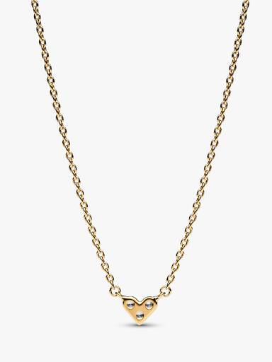Tredobbelt Stenhjerte Collier-Halskæde