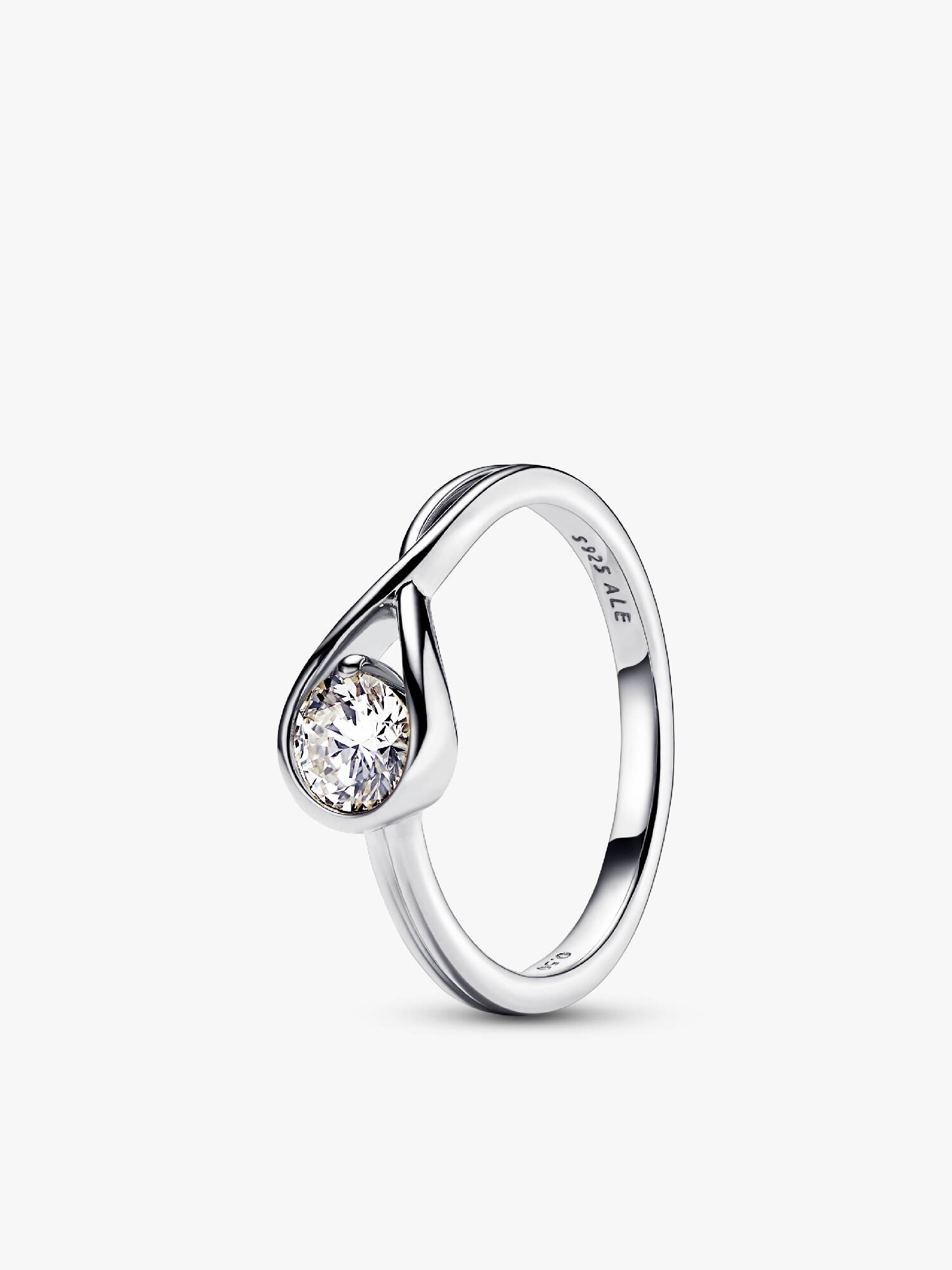 Pandora Infinite ring i sterlingsølv med laboratorieskabt diamant