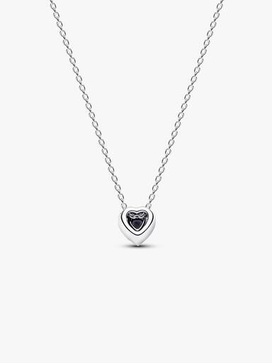 Fremhævet Hjerte Collier Halskæde