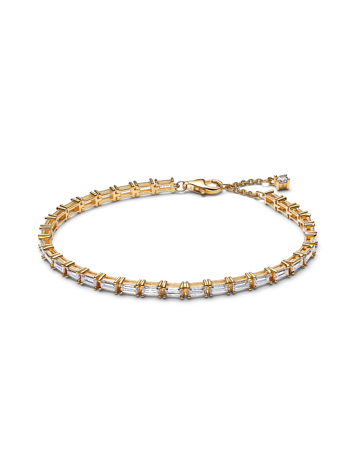 Funklende Baguette Tennisarmbånd