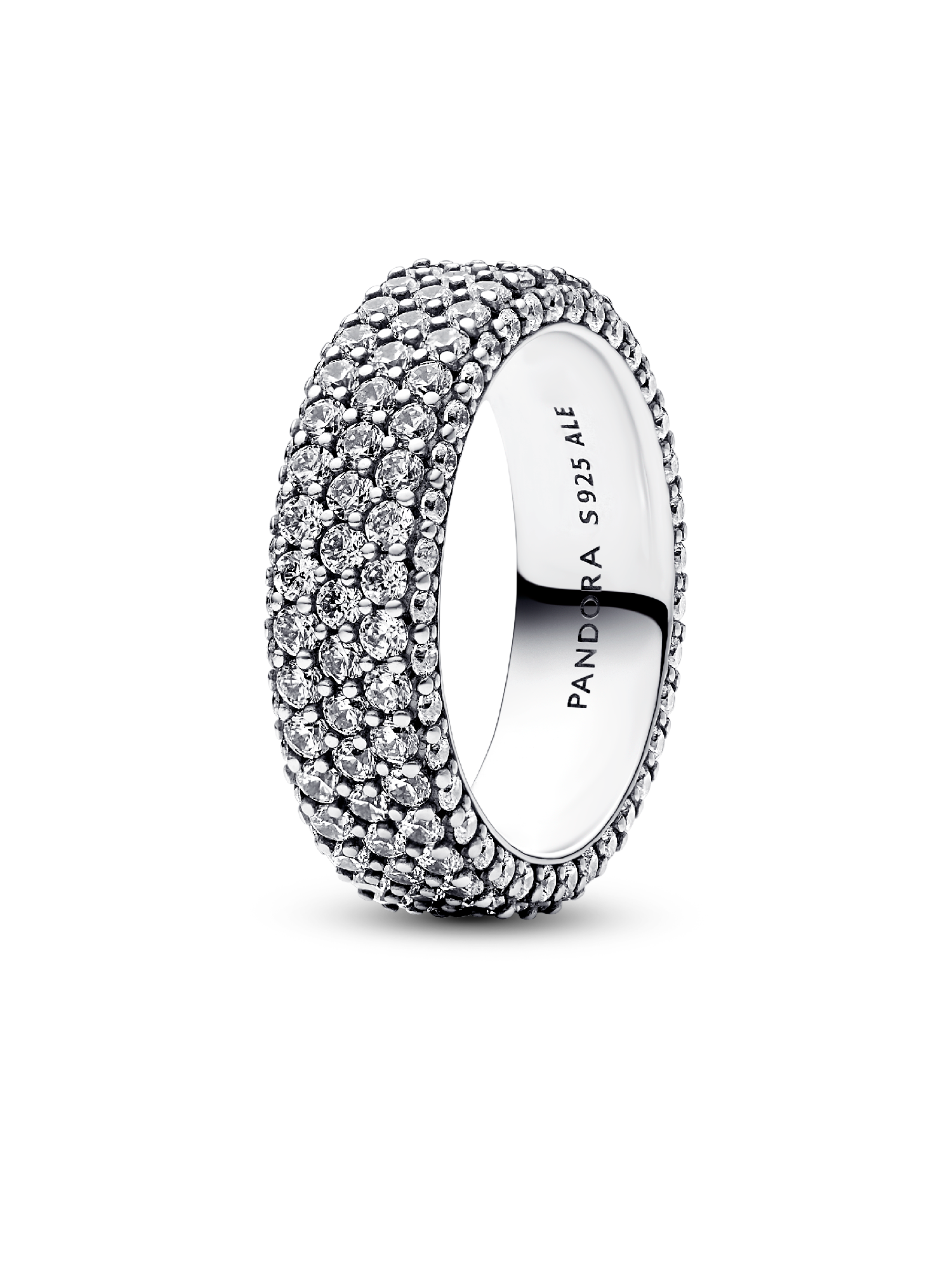 Pandora Timeless Ring med Tredobbelt Række Pavé
