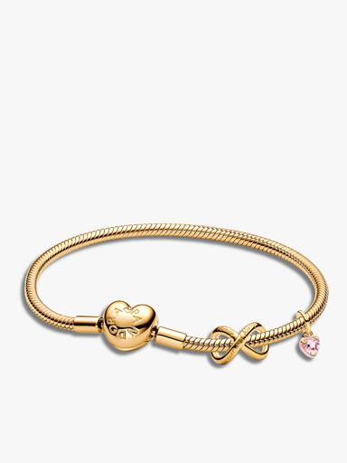Forgyldt Armbåndssæt med Uendelighedscharm