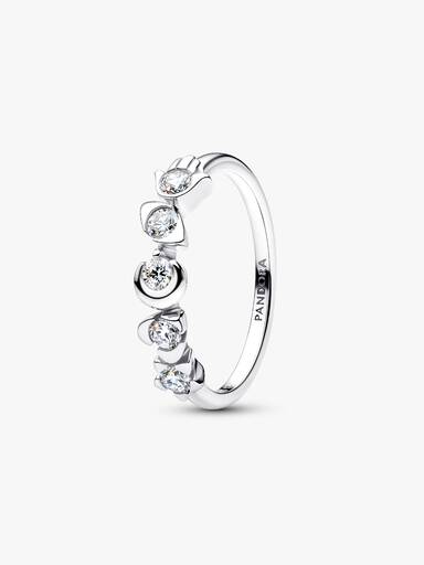 Pandora Talisman ring i sterlingsølv med symboler og laboratorieskabte diamanter