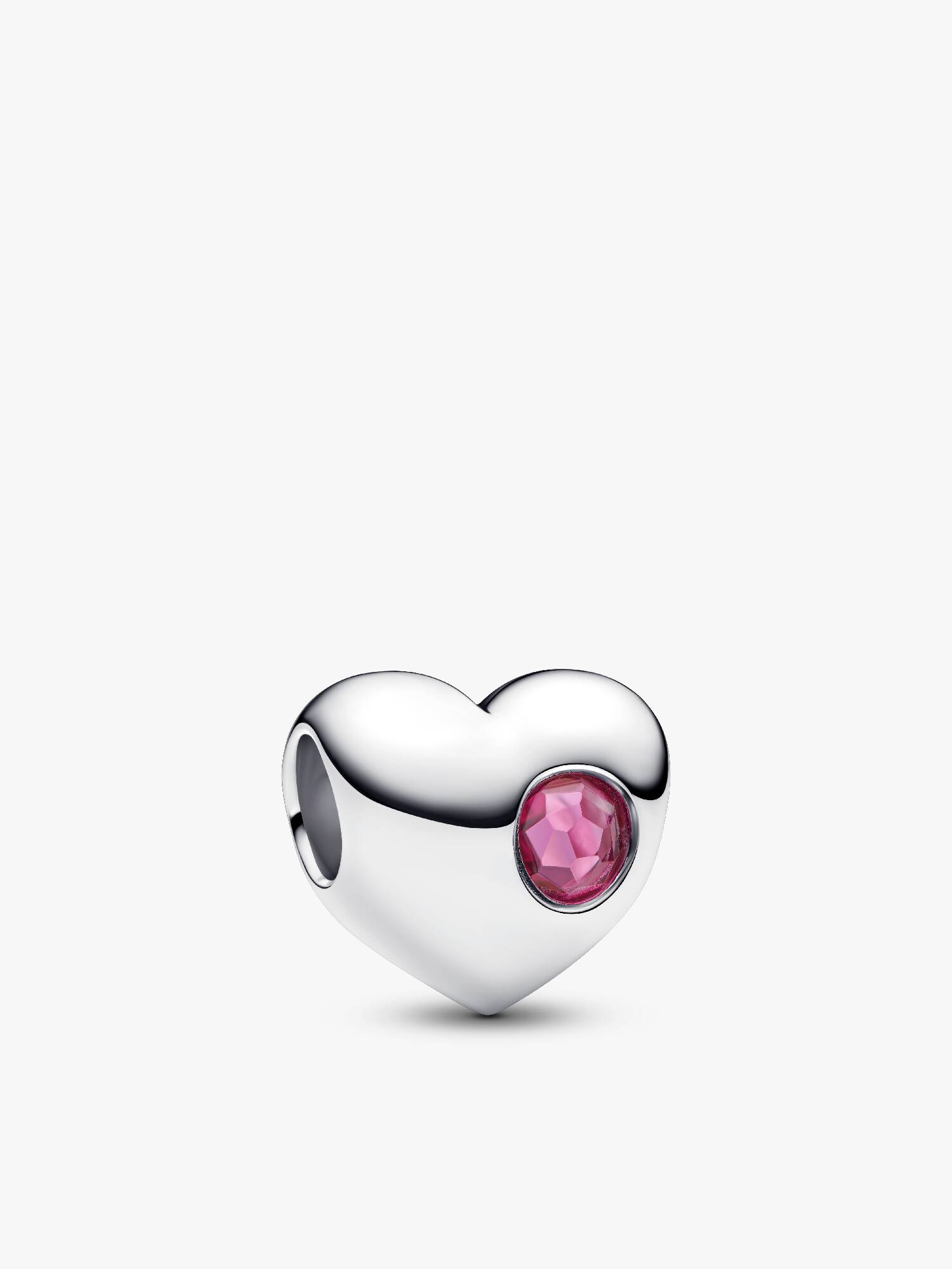 Hjertecharm med Pink Sten