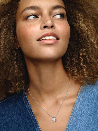 Funklende Pære Halo Collier-Halskæde