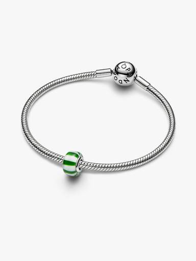 Grøn Pebermynte Muranoglas Charm
