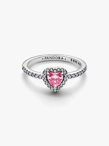 Fremhævet Pink Hjerte Ring