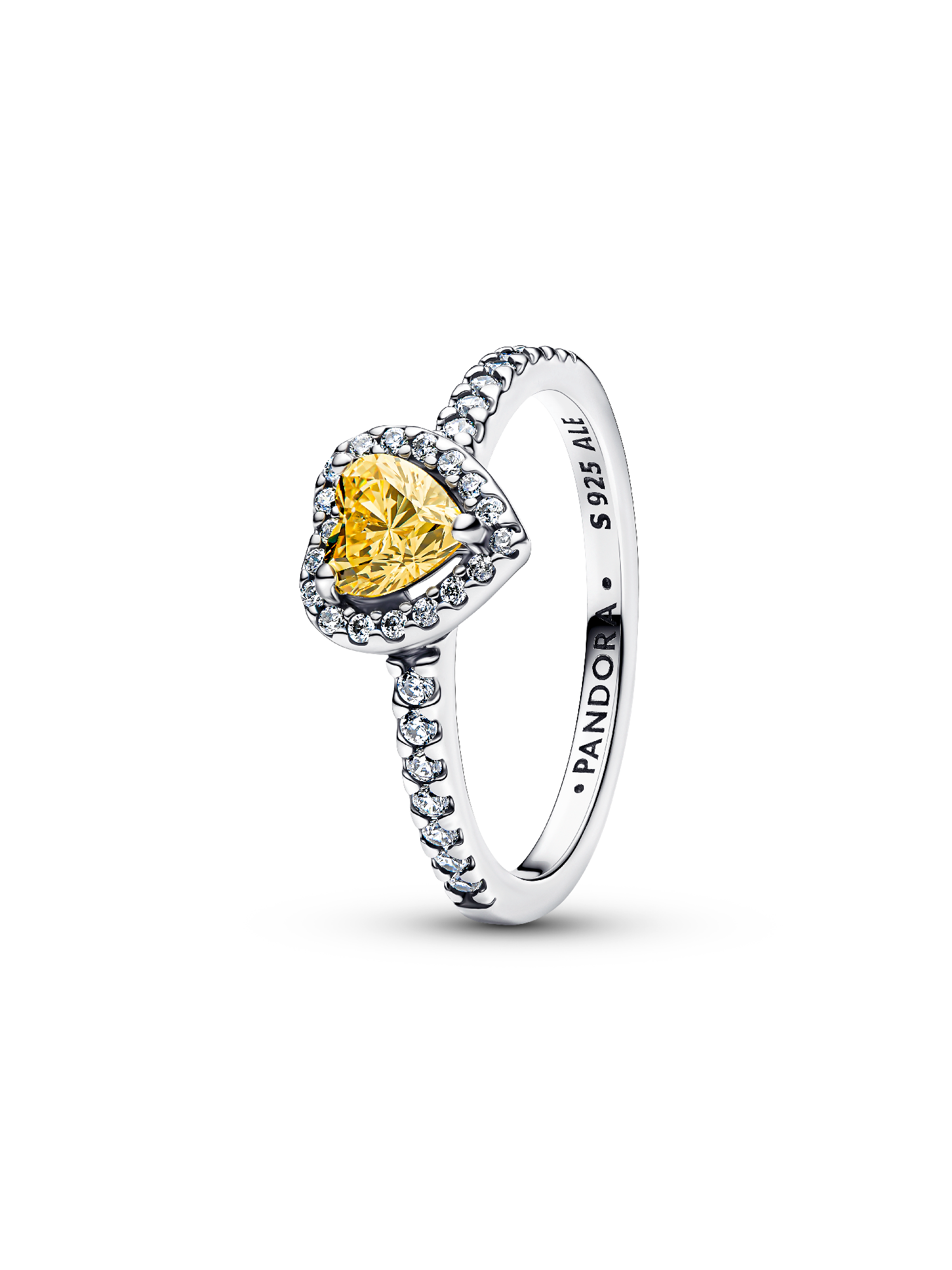 Funklende Forhøjet Hjerte Ring