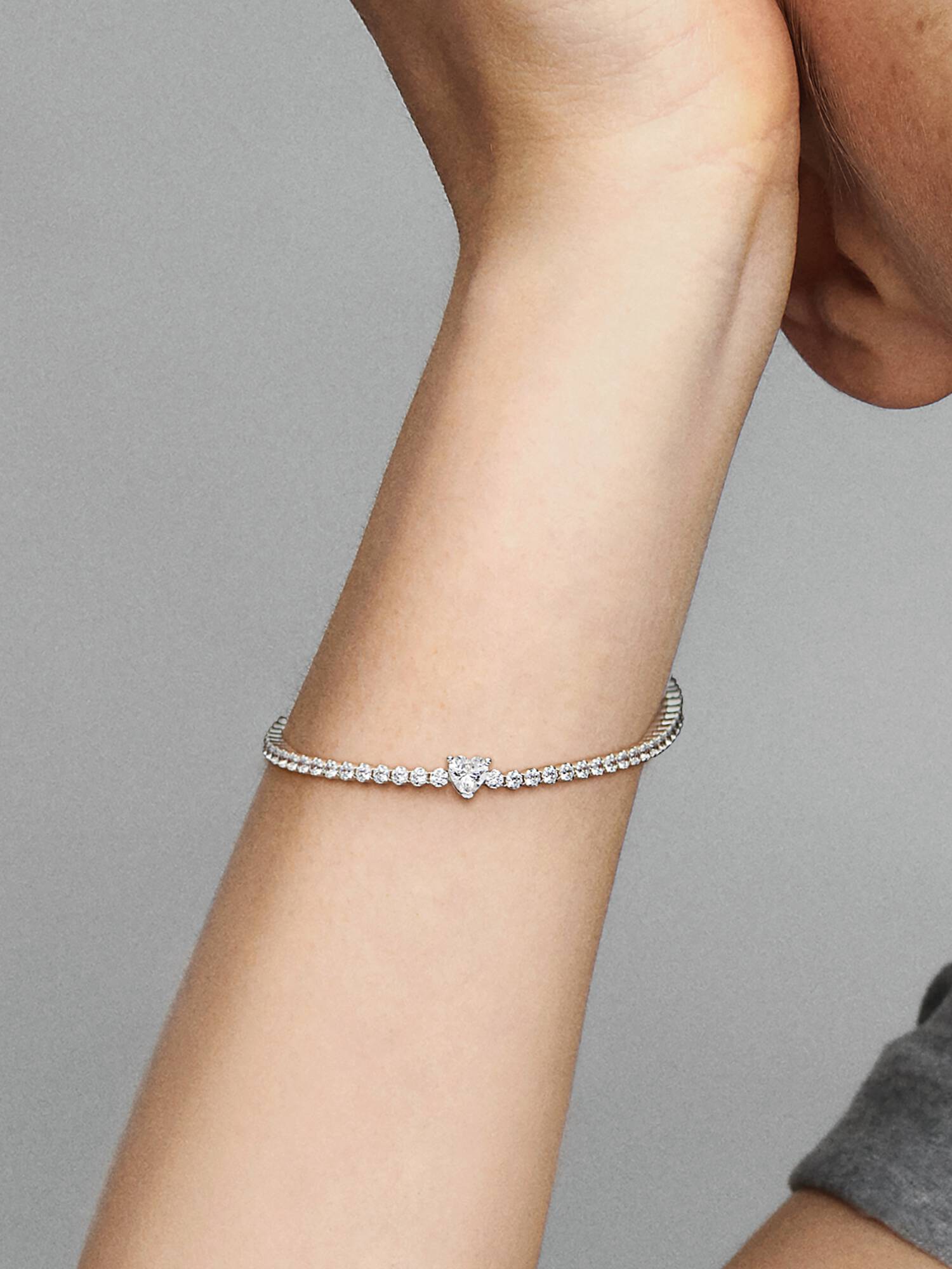 Funklende Hjerte Tennisarmbånd