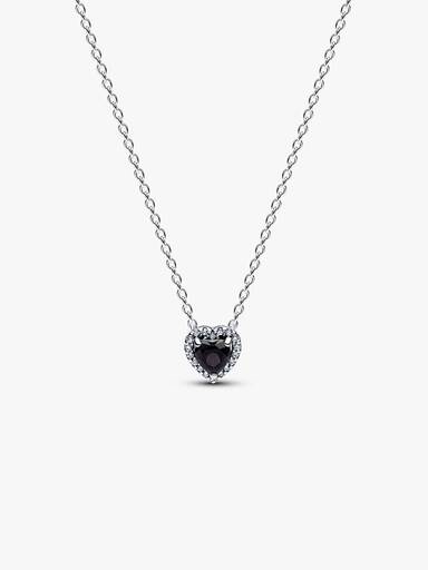 Fremhævet Hjerte Collier Halskæde