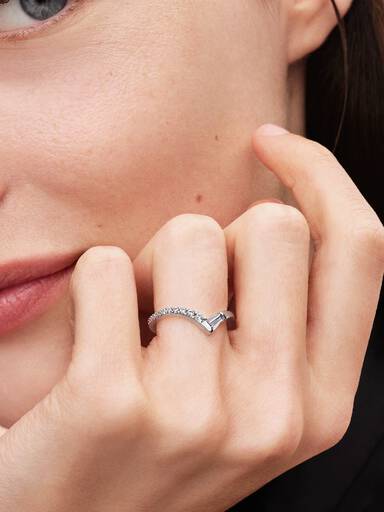 Tiara Baguette Pavé Båndring
