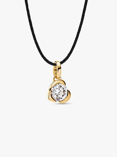 Pandora Talisman hjertevedhæng i 14 kt. guld med laboratorieskabt diamant