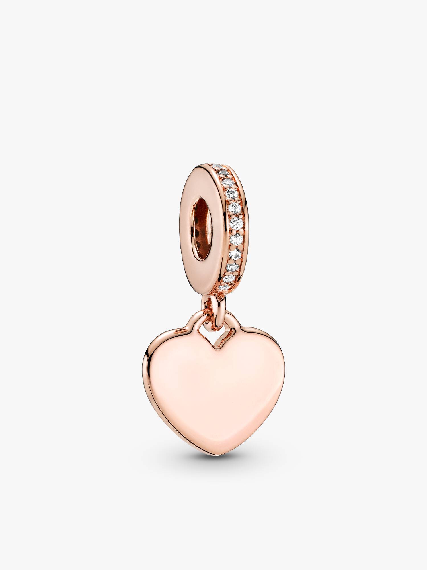 Hjerteformet Tag charm til indgravering
