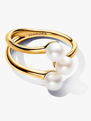 Åben Ring med Behandlet Ferskvandskulturperle