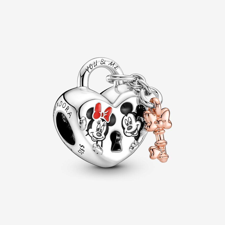 Disney Mickey Mouse & Minnie Mouse Hængelås Charm image number 0