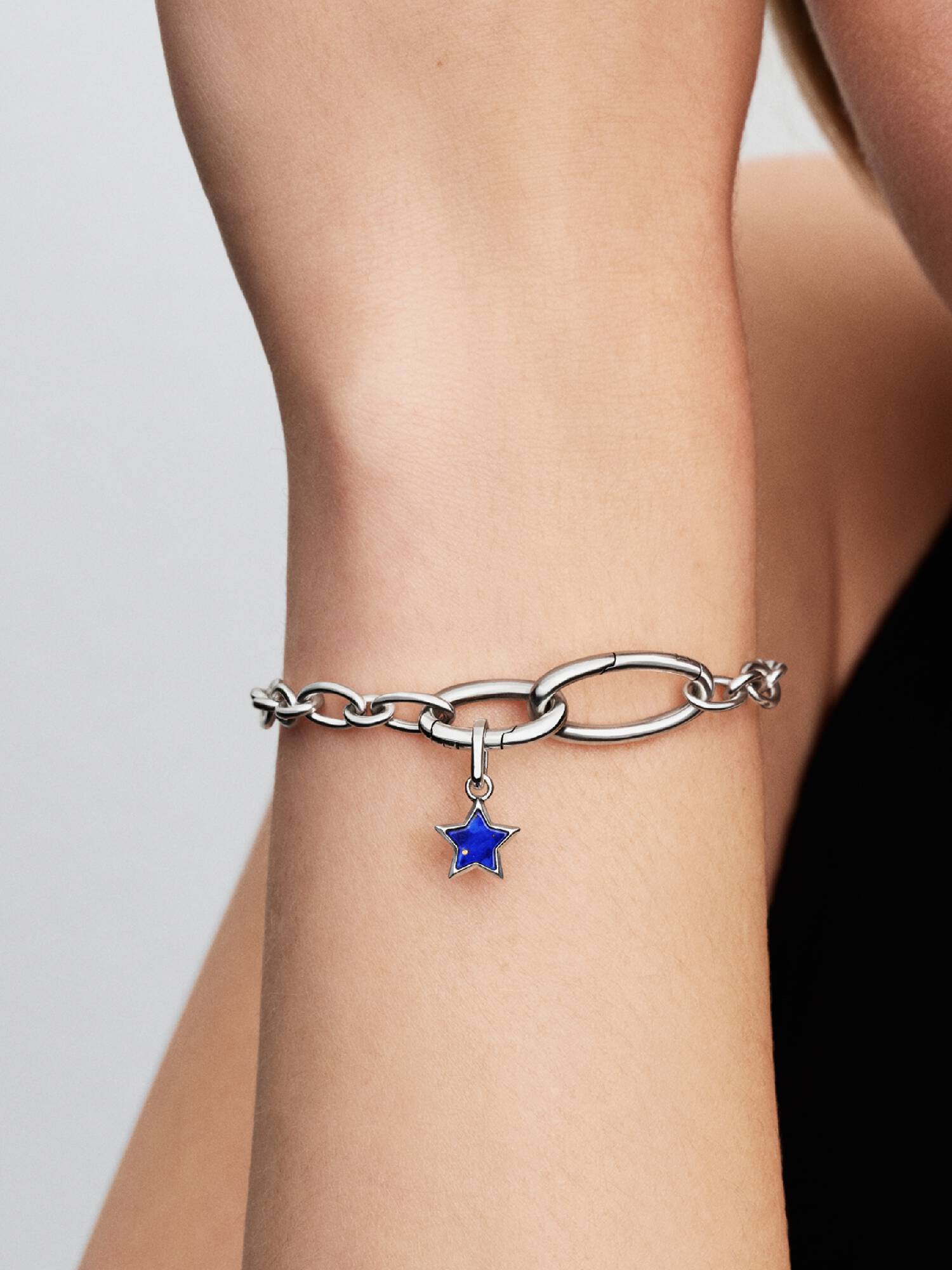 Blå Stjerne Mini Charm med Vedhæng