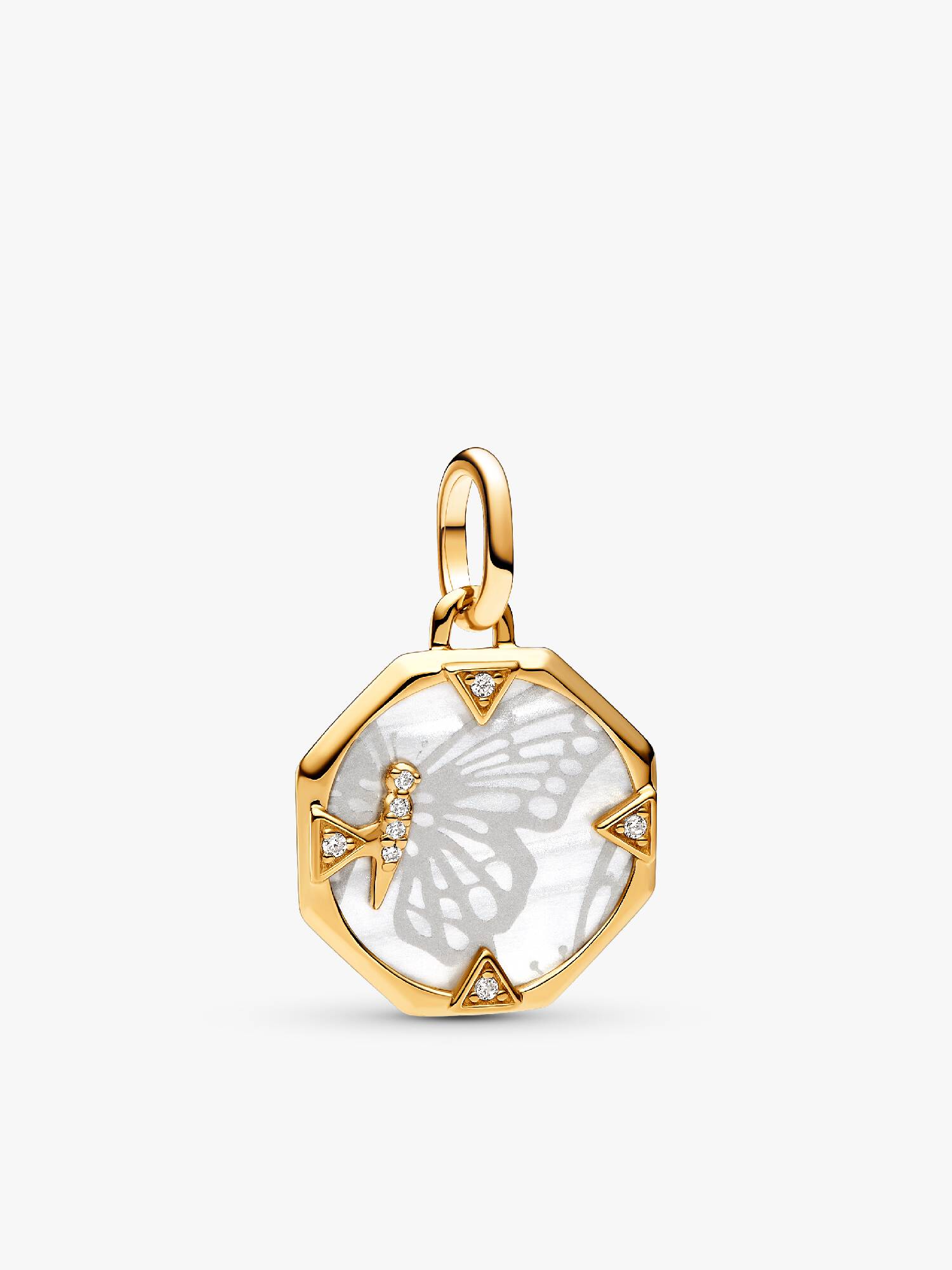Pandora ME Perlemor Sommerfugl Medaljoncharm