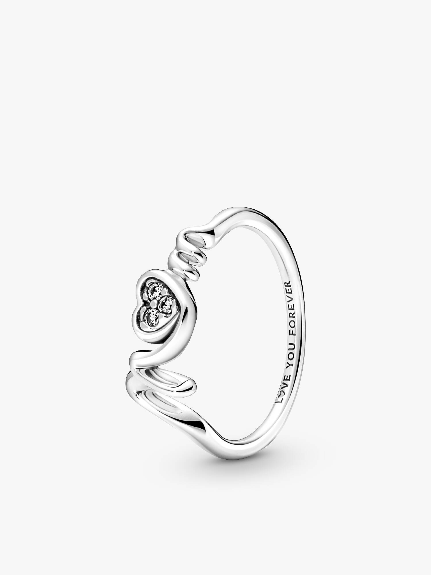 Mum Pavéhjerte Ring