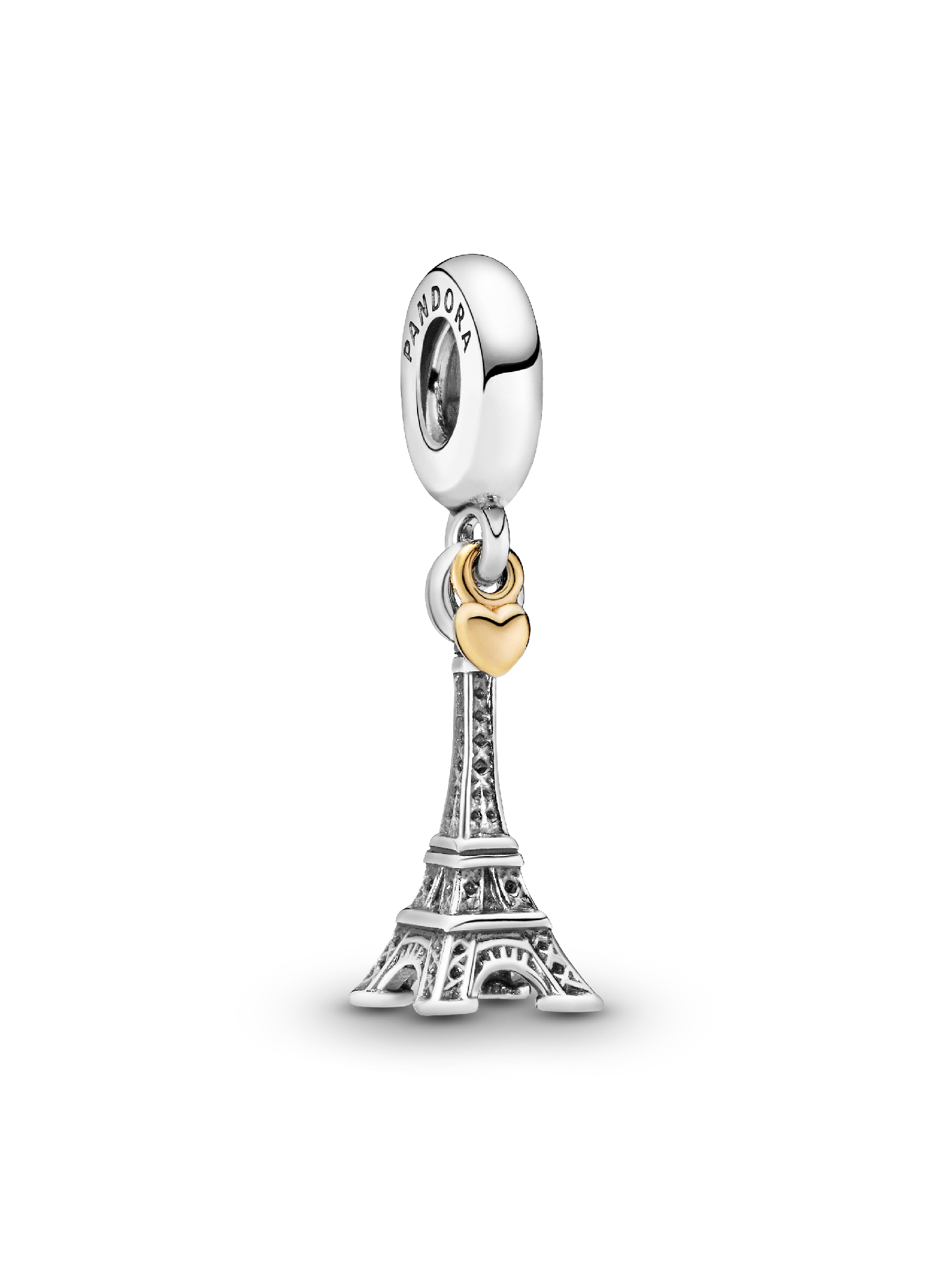 Paris, Eiffeltårn & Hjerte Charm med Vedhæng