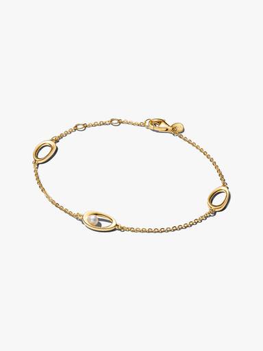Organisk formet Oval & Behandlet Ferskvandskulturperle Armbånd