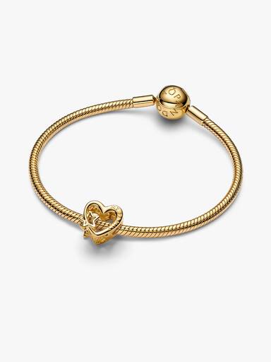 Åbent Familiehjerte & Stjerne Charm