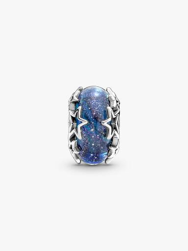 Blå Galakse & Stjerner Murano Charm