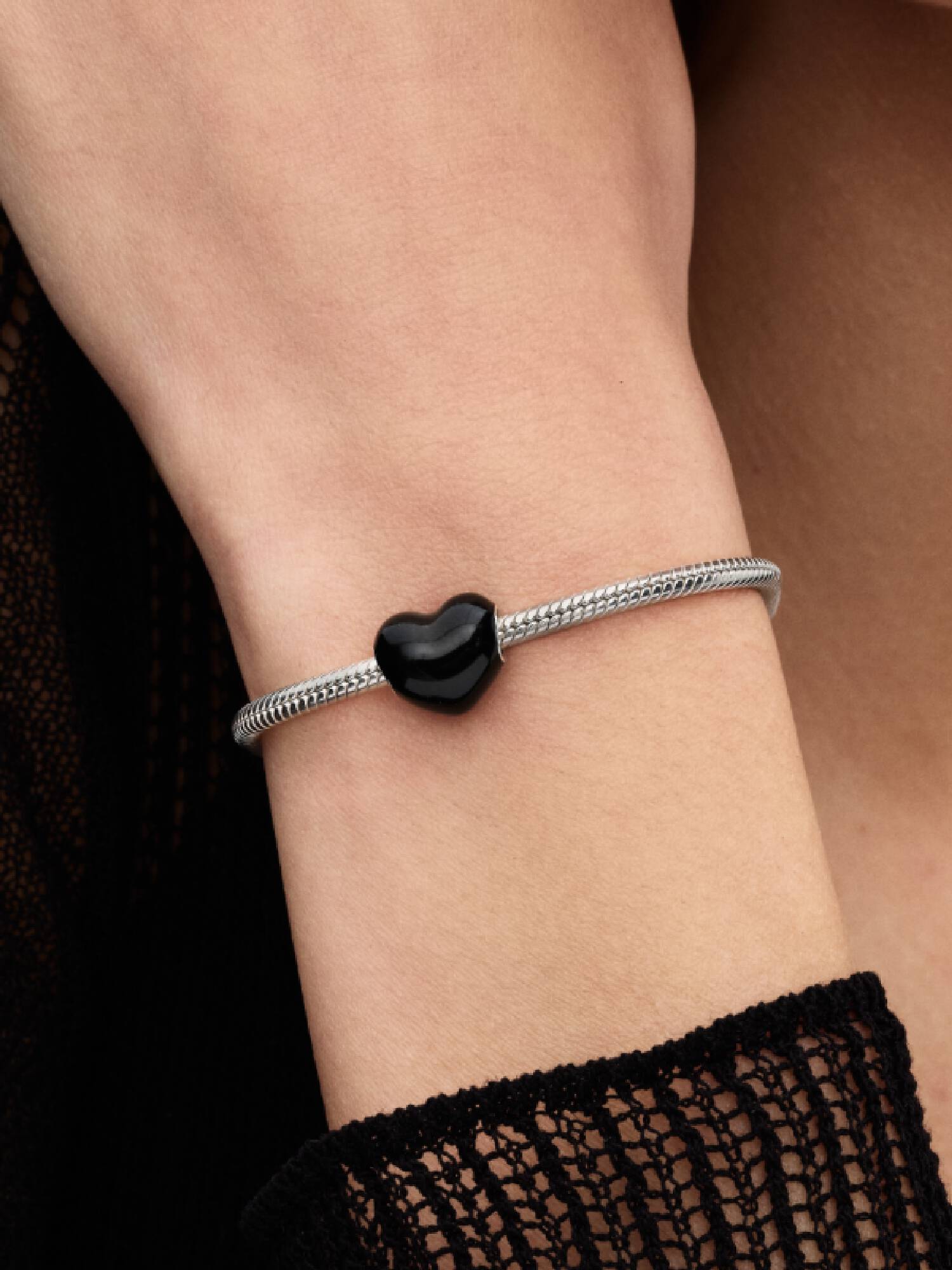 Sort Hjerte Charm