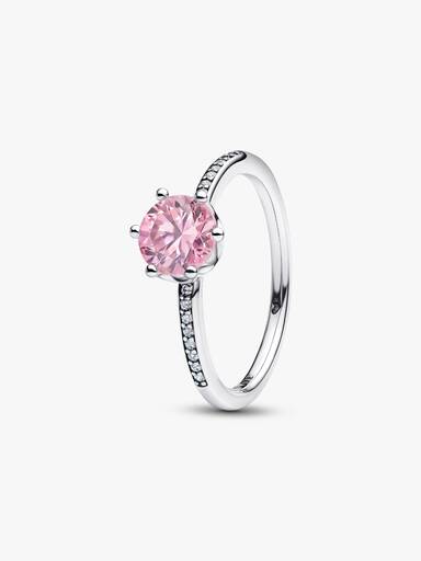 Pink Funklende Krone Ring