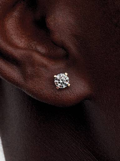Pandora Era øreringe i 14 kt. guld med laboratorieskabt diamant