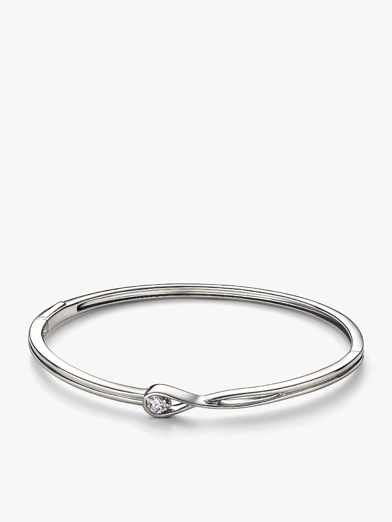 Pandora Infinite armring i 14 kt. hvidguld med laboratorieskabt diamant