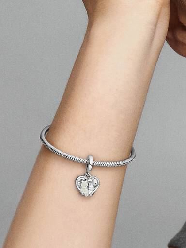 Katte & Hjerter Charm med vedhæng