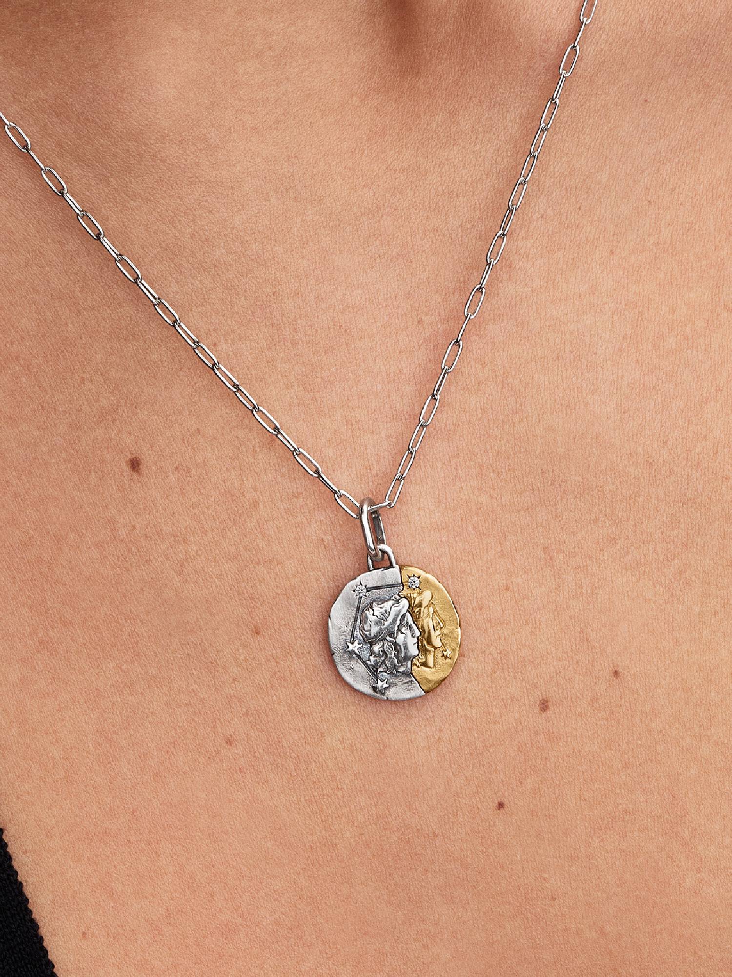 Tvillingerne Stjernetegn Medaljon Charm