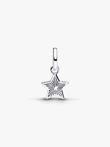 Blå Stjerne Mini Charm med Vedhæng