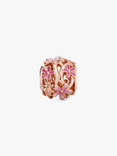 Åben Pink Marguerit Charm
