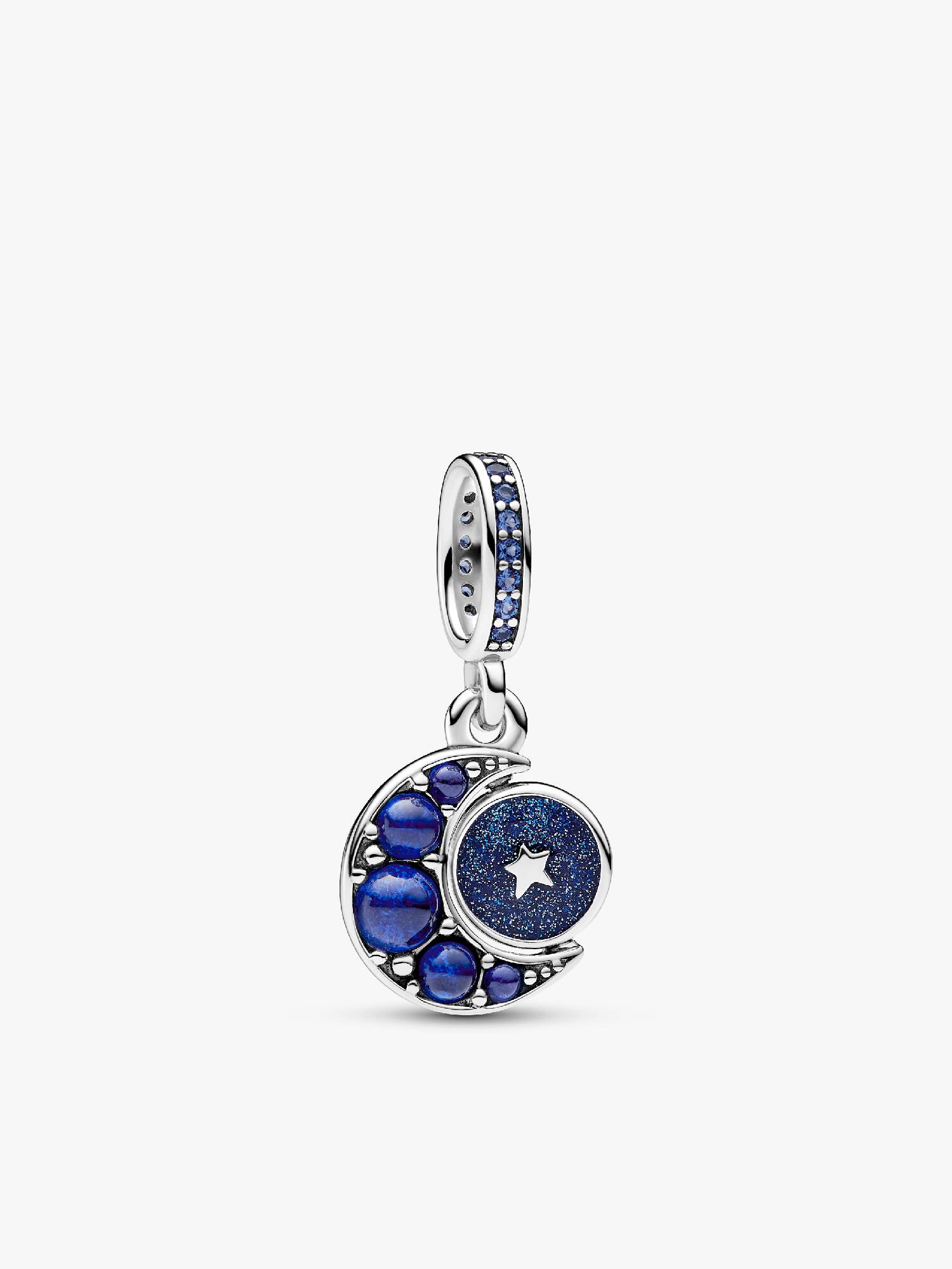 Sparkling Moon Spinning Charm med vedhæng